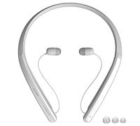 LG Tone Flex Écouteurs stéréo sans fil Bluetooth HBS-XL7-32 bits Hi-Fi DAC Meridian Audio, blanc