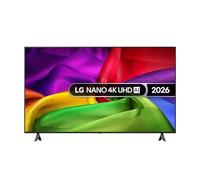 LG TV UHD AI 2026 | 65NU80 | 65'' (164cm) | Nano UHD, Smart TV, WebOS 25 (actualisable), processeur Alpha 7 Gen9 AI, 144 Hz, HDR10 et Dolby Digital Plus, noir