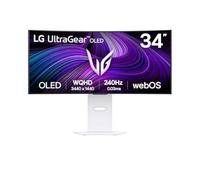 LG UltraGear OLED 34GX90SA Moniteur Gaming 34", 21:9 incurvé, WQHD (3440x1440), 240Hz, 0,03ms (GtG), fonctions intelligentes avec webOS 24, haut-parleur 14W, HDR 400 True Black, G-Sync, FreeSync
