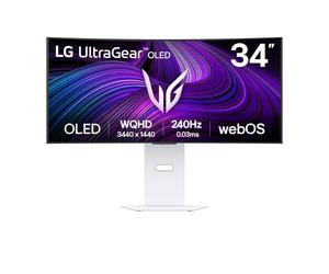 LG UltraGear™ 34GX90SA-W moniteur de jeu intelligent incurvé OLED 34 pouces avec 240 Hz, webOS et IA