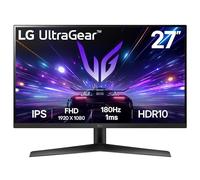 LG Ultragear Moniteur de Jeu 27GS60F, 27", 1080p, 180 Hz, Temps de réponse de 1 ms, écran IPS, HDR 10, Compatible NVIDIA G-Sync et AMD FreeSync, économie d'énergie Intelligente, Displayport, HDMI