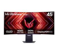 LG UltraGear Moniteur de jeu OLED incurvé 45GS95QE, 45", 1440p, 240 Hz, temps de réponse de 0,03 ms, HDR 10, compatible NVIDIA G-Sync et AMD FreeSynce, économie d'énergie intelligente, DisplayPort
