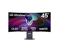 LG UltraGear OLED GX9s, moniteur de jeu intelligent incurvé WQHD 1440p 45GX90SA, 240 Hz, temps de réponse de 0,03 ms, HDR 10, webOS avec LG AI, DisplayPort, HDMI 2.1, USB-C