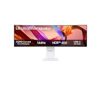 LG UltraWide Monitor 49U950A - 5K QHD Curved Nano IPS 49", 32:9, 144Hz, 5ms, HDR 400, DCI-P3 98%, G-Sync, FreeSync Premium, KVM et Haut-parleurs intégrés, USB Type-C, HDMI 2.1, Blanc