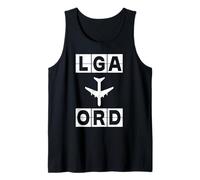 LGA à ORD Airplane Route Airport Code New York Chicago Débardeur