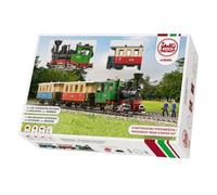 LGB- Startset Personenzug Kit de démarrage pour Train de passagers-L70307-Train de Jardin Miniature avec Locomotive et Deux Wagons-Chemin de Fer extérieur-Piste G, 70307, Voie G, 85 x 12 x 16 cm