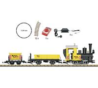 LGB 70503 - Kit de démarrage pour Train de Jardin - Train de Chantier - Modélisme ferroviaire - avec Locomotive et Deux Wagons - Chemin de Fer extérieur - Piste G