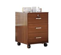 LGBBTI Caisson Mobile Verrouillable - Classeur 2 Tiroirs avec Support d’Imprimante, Meuble de Bureau pour Documents A4 & Dossiers Suspendus, Nécessite Montage(North American Black Walnut)