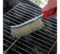 LGBBTI Cepillo de limpieza Para barbacoa, cepillo de parrilla de jardín Con cerdas de latón Para limpiar rejillas de barbacoa, adecuado Para parrillas de carbón, hierr
