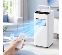 LGBBTI Climatiseur Mobile 5000 BTU, Refroidisseur Portable pour Pièces jusqu'à 20m², Minuterie 15H, Déshumidificateur, avec Télécommande et Kit Fenêtre, Classe Énergie
