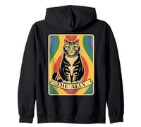 LGBT Ally Cat Tarot Card Gay Pride Month Rainbow Flag LGBTQ Sweat à Capuche