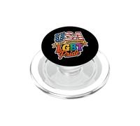 LGBT American Pride 1776-2026 USA Freedom PopSockets PopGrip pour MagSafe