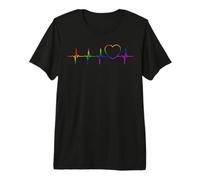 LGBT Battement De Coeur Cadeau pour Lesbiennes & Gays T-Shirt Haut de Gamme