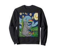 LGBT Chat Nuit étoilée Mois de la fierté Gay Drapeau Sweatshirt
