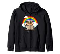 LGBT Gay Lesbian Pride Owl Rainbow Equality Amoureux des Sweat à Capuche