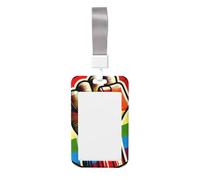 LGBT-Gay-Pride-Fist Porte-badge vertical en ABS avec film de numérisation transparent