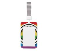 LGBT-Gay-Pride-Peace Abs Porte-badge vertical avec film de numérisation transparent