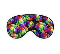 LGBT Gay Pride Rainbow Lips Sleep Eye Mask Cute Blindfold Eye Covers Eyeshade for Women Men Gifts