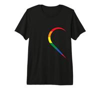 LGBT Half Heart Love Couple Gay Pride Mois T-Shirt Haut de Gamme