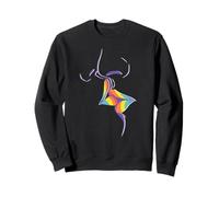 LGBT Lesbian Gay Pride Mois Arc-en-Ciel Baiser lèvres Baiser Sweatshirt