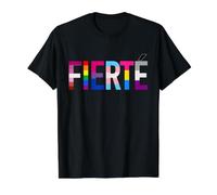 LGBT Pride Drapeau des Fiertés Arc-en-Ciel Gay Lesbien T-Shirt Graphique avec Valeur, Homme, Noir, L