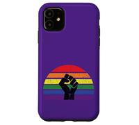 LGBT Pride Flag Fist BLM Black Lives Matter Vintage Retro Coque pour iPhone 11