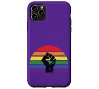 LGBT Pride Flag Fist BLM Black Lives Matter Vintage Retro Coque pour iPhone 11 Pro Max