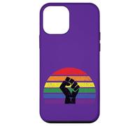 LGBT Pride Flag Fist BLM Black Lives Matter Vintage Retro Coque pour iPhone 12 Mini