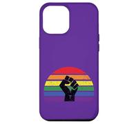 LGBT Pride Flag Fist BLM Black Lives Matter Vintage Retro Coque pour iPhone 12 Pro Max