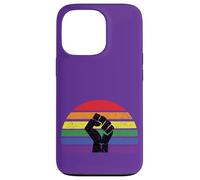 LGBT Pride Flag Fist BLM Black Lives Matter Vintage Retro Coque pour iPhone 13 Pro