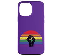 LGBT Pride Flag Fist BLM Black Lives Matter Vintage Retro Coque pour iPhone 13 Pro Max