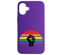 LGBT Pride Flag Fist BLM Black Lives Matter Vintage Retro Coque pour iPhone 16 Plus