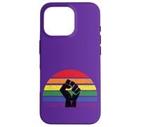 LGBT Pride Flag Fist BLM Black Lives Matter Vintage Retro Coque pour iPhone 16 Pro