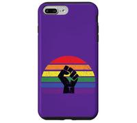 LGBT Pride Flag Fist BLM Black Lives Matter Vintage Retro Coque pour iPhone 7 Plus/8 Plus
