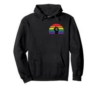 LGBT Pride Flag Fist BLM Black Lives Matter Vintage Retro Sweat à Capuche