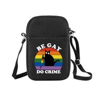 LGBT Pride Sac à bandoulière avec drapeau arc-en-ciel Be Gay Do Crime Cat Cadeau LGBTQ, Be Gay Cat B UK
