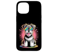 LGBT Pride Schnauzer Shirt Lunettes de soleil arc-en-ciel Coque pour iPhone 15