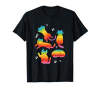 LGBT-Q Chat Kawaii Gay Pride Rainbow Cool Animal Ally Cadeaux T-Shirt