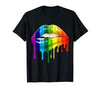 LGBT Rainbow lip gay pride sexy cool T-Shirt