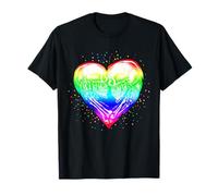 LGBT Squelette tête de mort arc-en-ciel Pride Cœur T-Shirt