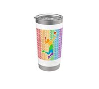 LGBT Volleyball Pride Month Volleyball Player Gay Rainbown Gobelet isotherme en acier inoxydable double paroi