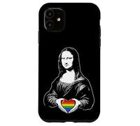 LGBTQ Arc-en-Ciel Mona Lisa Cœur Égalité Pride Coque pour iPhone 11