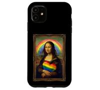 LGBTQ Arc-en-Ciel Mona Lisa Cœur Égalité Pride Coque pour iPhone 11