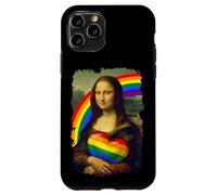 LGBTQ Arc-en-Ciel Mona Lisa Cœur Égalité Pride Coque pour iPhone 11 Pro