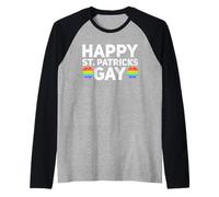 LGBTQ Arc-en-Ciel Trèfle Lesbiennes Gay Pride St Patricks Manche Raglan