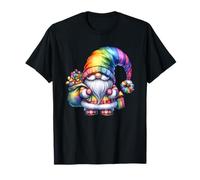 LGBTQ Christmas GNOME with Rainbow Santa Hat for Xmas T-Shirt