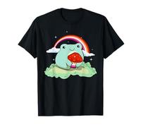 LGBTQ Drapeau de la fierté Lesbienne Mignon Grenouille Champignon Subtil T-Shirt