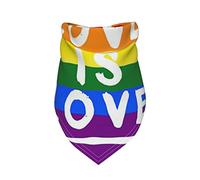 LGBTQ Gay Pride Rainbow Pride Month Lesbian Bisexual Summer Dog Bandanas Boy Bulk Puppy Foulard Réglable Doux Triangle Bavoirs Accessoires pour Petits Moyens Grands Chiens Chats