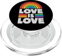 LGBTQ Love is Love Gay Pride LGBT Ally Rainbow Flag Vintage PopSockets PopGrip pour MagSafe