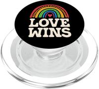 LGBTQ Love Wins Gay Pride LGBT Ally Rainbow Flag Vintage PopSockets PopGrip pour MagSafe